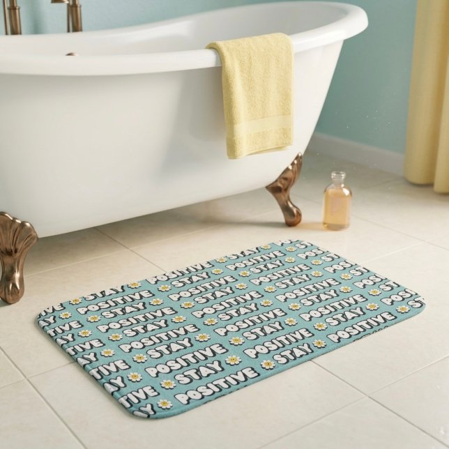 Stay Positive Bath Mat (Creator Uploaded)