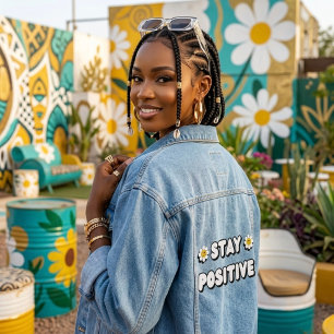 Stay Positive Denim Jacket