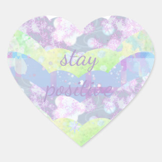 Stay Positive! Heart Sticker
