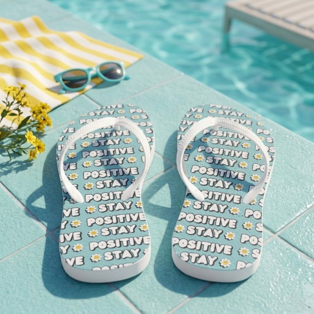 Stay Positive Jandals (Creator Uploaded)