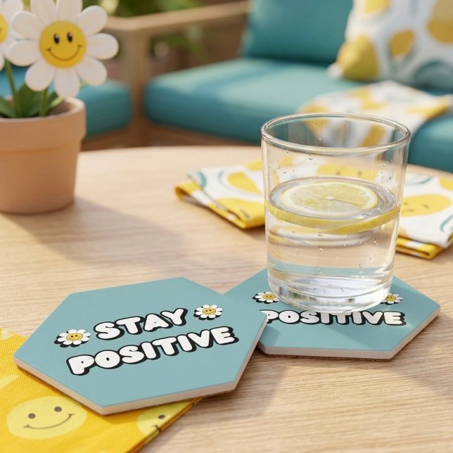 Stay Positive Paper Coaster (Creator Uploaded)