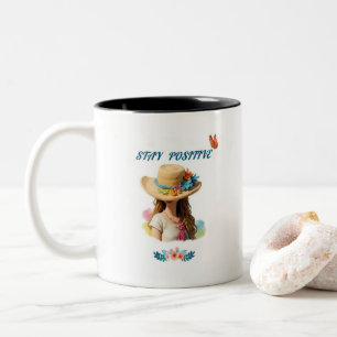 stay positive quotes mug .