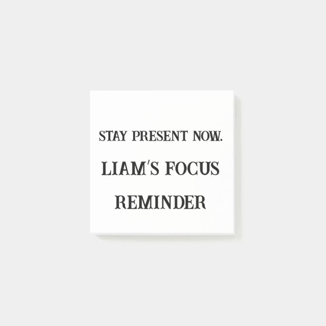 Stay Present Now – Custom Mindfulness Sticky Note (Front)