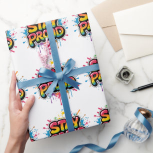 Stay Proud - Rainbow Pride LGBTQ+ Quote Wrapping Paper
