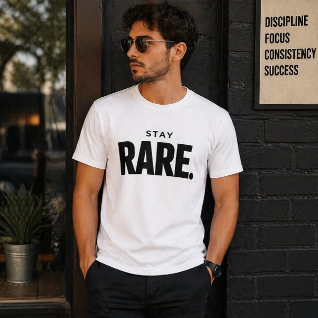 Stay Rare Minimal Typography T-Shirt (Creator Uploaded)