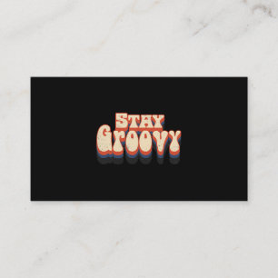 Stay Retro Groovy Hippie Peace Love 60s 70s Matchi Business Card