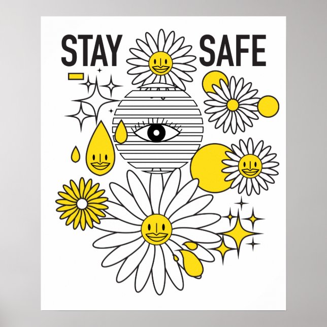 Stay Safe 20"x24" Matte Poster (Front)