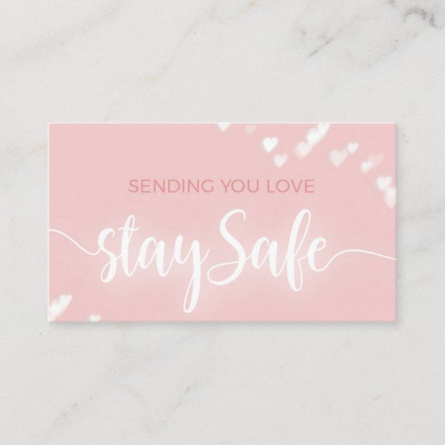 Stay Safe! Perfect to pop with a gift Place Card (Front)