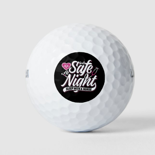 Stay Safe Sleep with a Nurse Golf Balls (Front)