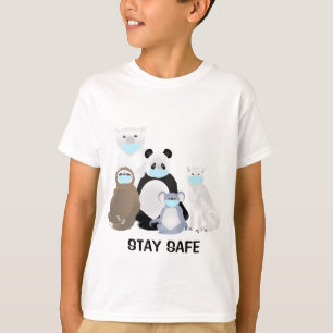 Stay Safe Sloth, Polar Bear, Koala, Wolf, Panda T-Shirt