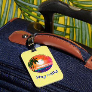 Stay Salty Retro Summer  Luggage Tag