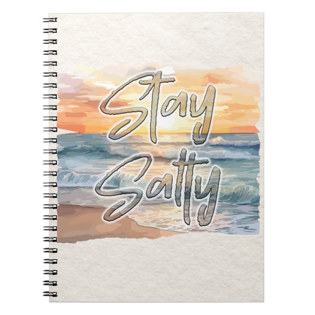 Stay Salty Sunset Beach Notebook (Front)