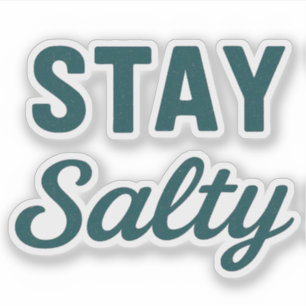 Stay Salty Teal Coastal Life Ocean Graphic Print