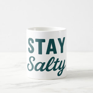 Stay Salty Teal Coastal Life Ocean Graphic Print Coffee Mug