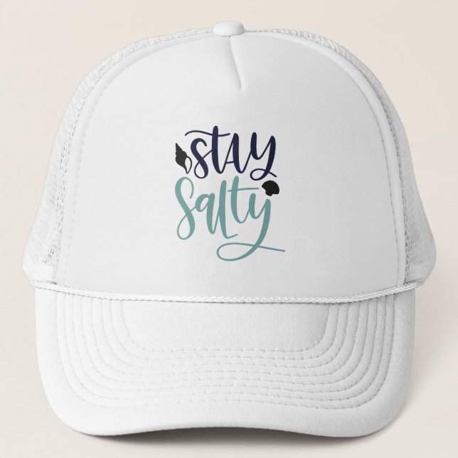 Stay salty trucker hat (Front)