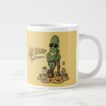 Stay Sharp Desert Legend Cowboy Cactus Illustratio Large Coffee Mug<br><div class="desc">Welcome the legendary vibes of the desert into your home or office with the "Stay Sharp - Desert Legend" illustration from AmazingEG. This professional mascot design brings a playful and heroic energy to any product it graces. The central figure—a cactus dressed as a rugged cowboy—perfectly embodies the "Stay Sharp" mantra,...</div>