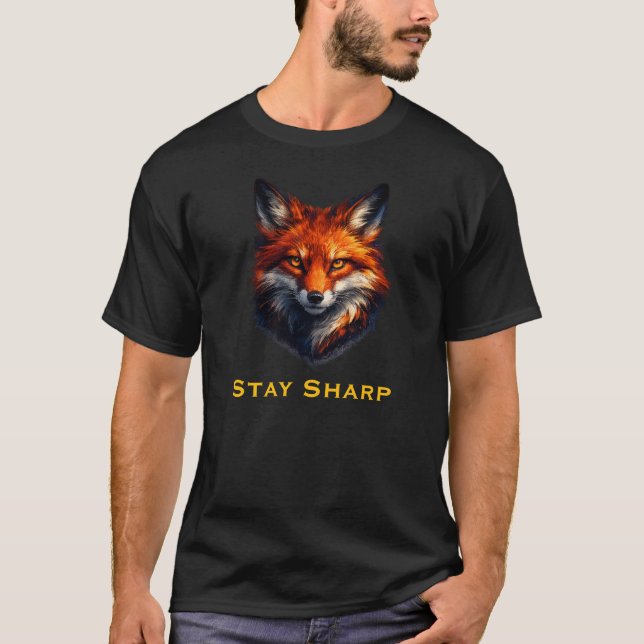 Stay Sharp Fox Graphic T-Shirt (Front)