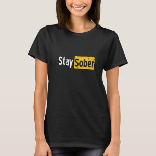 Stay Sober Retro Sobriety T-Shirt Present Premium