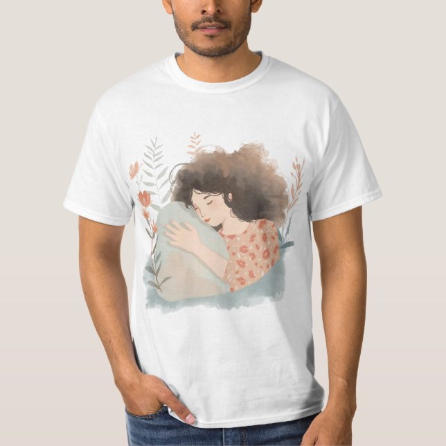 Stay Soft – Gentle Strength Aesthetic Art T-Shirt (Front)