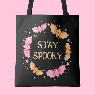 Stay Spooky Cute Bats Pastel Halloween Tote Bag