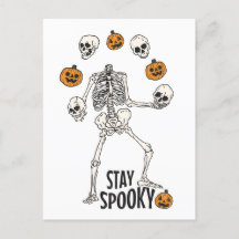 Stay Spooky Funny Halloween Skeleton Skulls