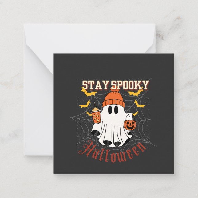 Stay Spooky Ghost Halloween Card (Front)