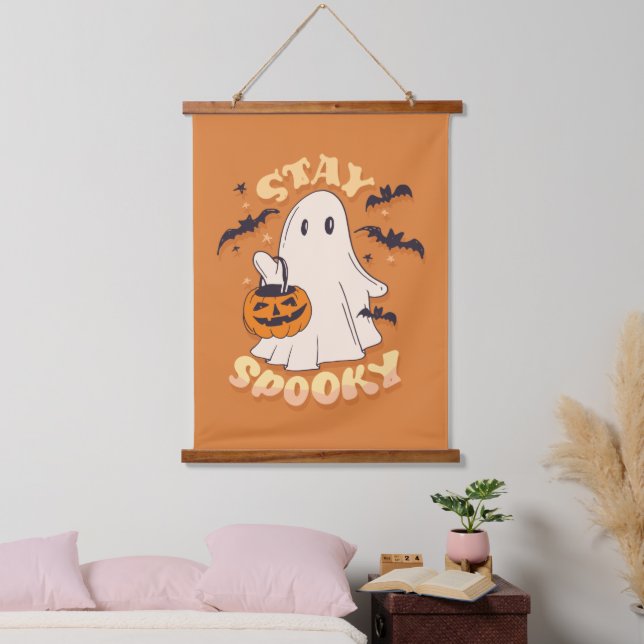 Stay Spooky Ghost Hanging Tapestry (Bedroom)