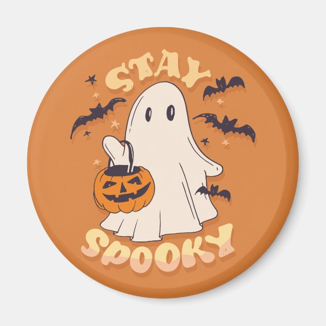 Stay Spooky Ghost Magnet (Front)