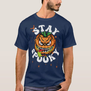 Stay Spooky Halloween Scary Horror Monster Pumpkin T-Shirt