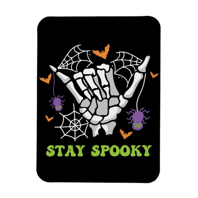Stay Spooky Halloween Skeleton Hand Magnet (Vertical)
