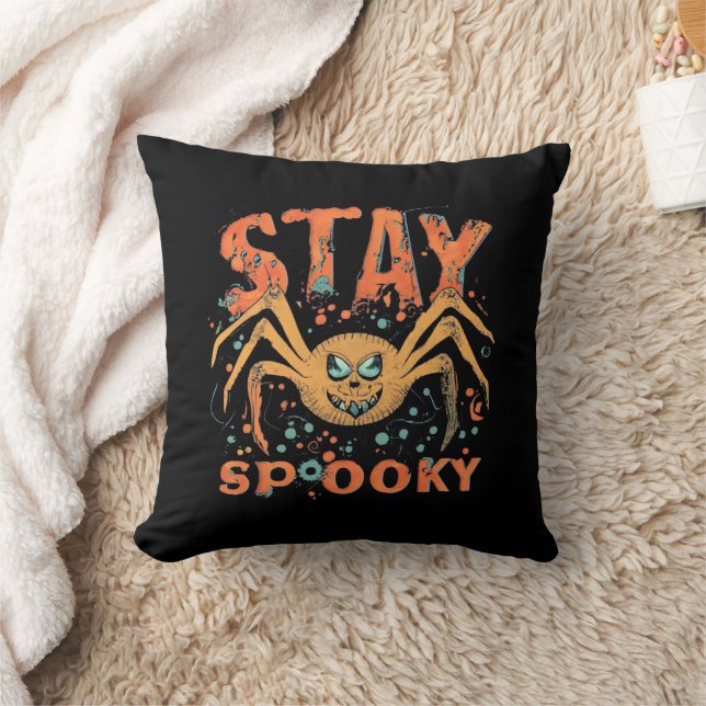 Stay Spooky Halloween Spider Cushion (Blanket)