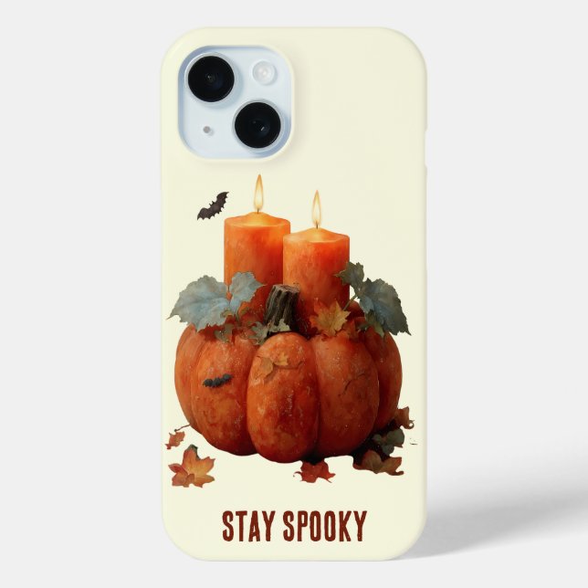 Stay Spooky Pumpkin with Candles Case-Mate iPhone Case (Back)