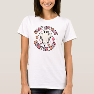 Stay Spooky Retro Halloween Cute Ghost T-Shirt