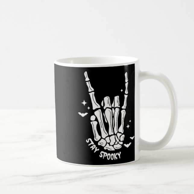 Stay-spooky Skeleton Hands Halloween  Coffee Mug (Right)