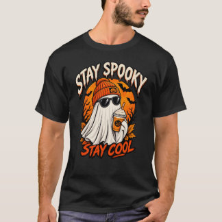 Stay Spooky Stay Cool Ghost Halloween T-Shirt Desi