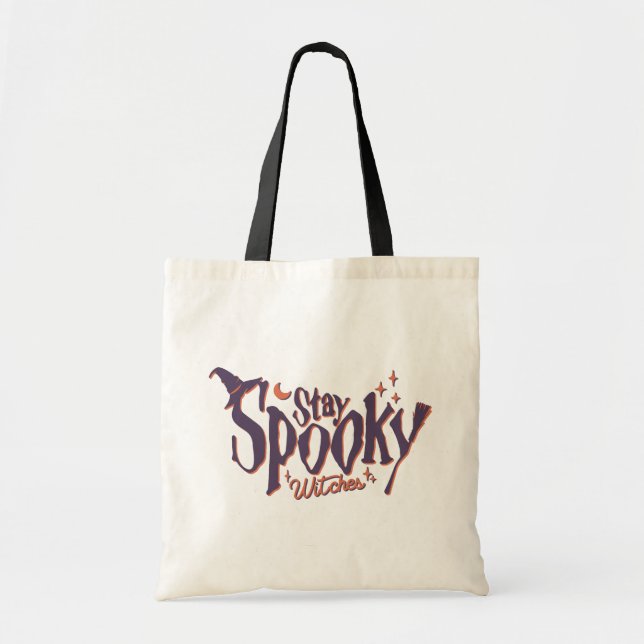 Stay Spooky Witches Witch Halloween Funny Tote Bag (Front)
