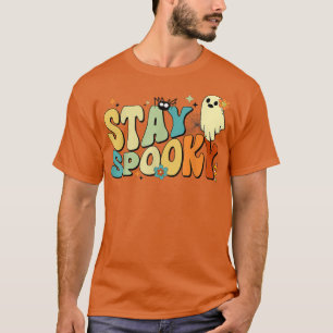 Stay Spoopy Cute Ghost Halloween Funny Spooky Meme T-Shirt