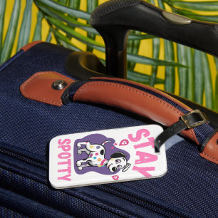 Stay Spotty Cute Cartoon Dalmatian Puppy Dog Gift Luggage Tag