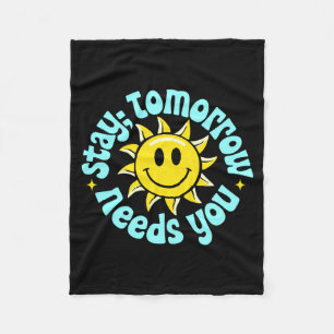 Stay Stay Strong Awareness Mental Health Design Fleece Blanket