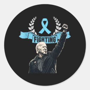 Stay Strong Biden Patriotic Support Ribbon Prostat Classic Round Sticker