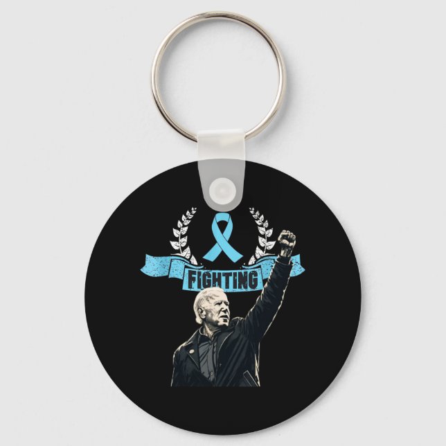 Stay Strong Biden Patriotic Support Ribbon Prostat Key Ring (Front)