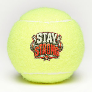 Stay Strong Fitness Motivation Gym Workout Design Tennis Balls