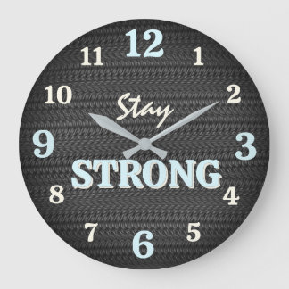 Stay Strong Industrial Gym Large Clock