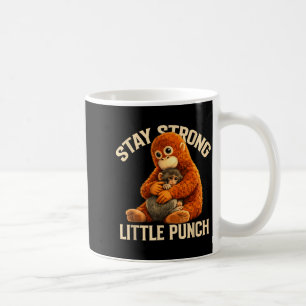 Stay strong little punch cute monkey design coffee mug
