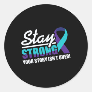 Stay Strong Suicide Awareness Mental Health  Classic Round Sticker