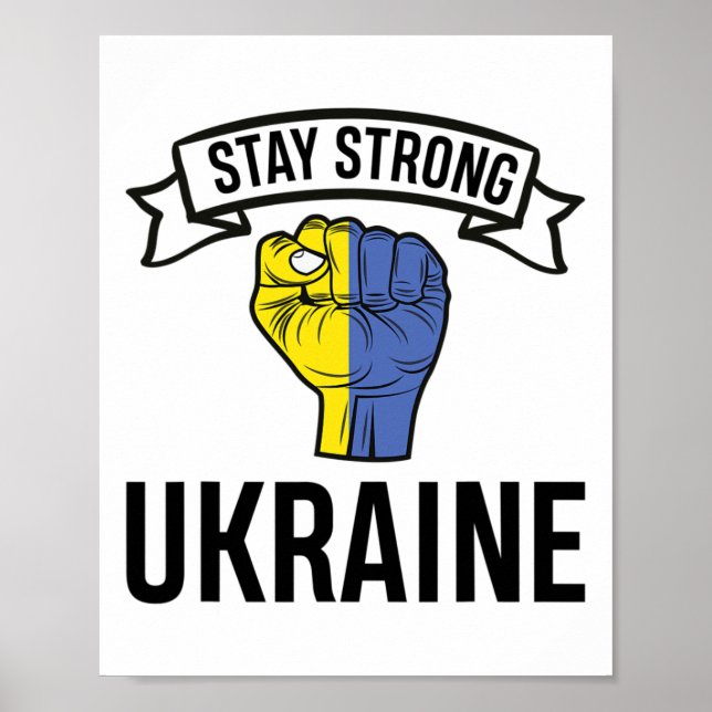 Stay Strong Ukraine - Peace - Freedom  Poster (Front)