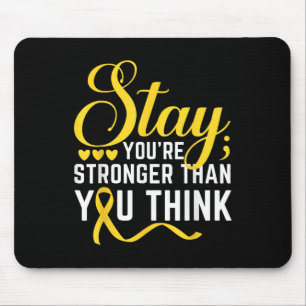 Stay Stronger Yellow Ribbon Suicide Prevention Awa Mouse Pad