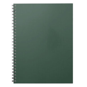 Stay Stylish with a Touch of Pine Green Background Spiral Notebook