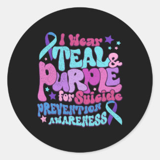 Stay Suicide Prevention Awareness Mental Health I  Classic Round Sticker