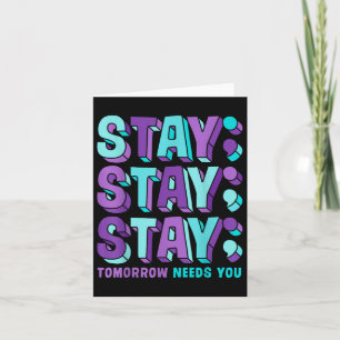 Stay Suicide Prevention Awareness Mental Health Su Card